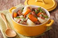 Traditional Irish dish is coddle with sausages, bacon and vegeta Royalty Free Stock Photo