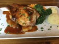 Traditional Irish food chicken with vegetables