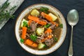 Traditional Irish stew - top view Royalty Free Stock Photo