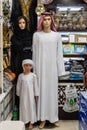 Traditional islamic Arab outfit, Dubai shopping mall, United Arab Emirates Royalty Free Stock Photo