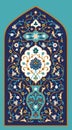 Arabic Floral Panel for your design. Traditional Islamic Design. Elegance Background with Text input area in a center.