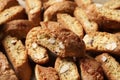 Traditional Italian almond biscuits Cantucci, closeup view Royalty Free Stock Photo