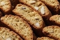 Traditional Italian almond biscuits Cantucci, closeup Royalty Free Stock Photo