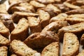 Traditional Italian almond biscuits Cantucci, closeup Royalty Free Stock Photo