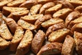 Traditional Italian almond biscuits Cantucci, closeup Royalty Free Stock Photo