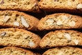 Traditional Italian almond biscuits Cantucci, closeup view Royalty Free Stock Photo