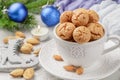 Traditional italian almond cookies - amaretti Royalty Free Stock Photo