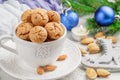 Traditional italian almond cookies - amaretti Royalty Free Stock Photo