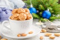 Traditional italian almond cookies - amaretti Royalty Free Stock Photo