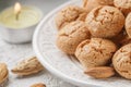 Traditional italian almond cookies - amaretti Royalty Free Stock Photo