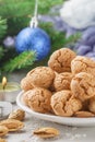 Traditional italian almond cookies - amaretti Royalty Free Stock Photo