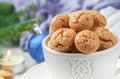 Traditional italian almond cookies - amaretti Royalty Free Stock Photo