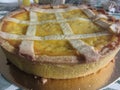 Traditional italian cake called Pastiera Napoletana Royalty Free Stock Photo