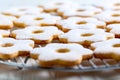 Italian butter cookies close up Royalty Free Stock Photo