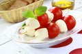 Traditional Italian Caprese Salad mozzarella