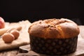 Traditional italian christams cake panettone Royalty Free Stock Photo