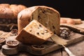 Traditional italian christams cake panettone Royalty Free Stock Photo