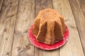 Traditional Italian Christmas fruit cake Panettone Pandoro with