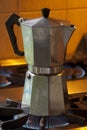 Traditional Italian coffee maker Royalty Free Stock Photo