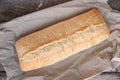 Traditional Italian crispy ciabatta bread on paper