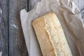 Traditional Italian crispy ciabatta bread on paper