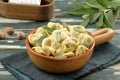 Traditional Italian dumpling pasta tortellini Royalty Free Stock Photo