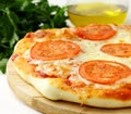 Traditional Italian food pizza with tomato sauce Royalty Free Stock Photo