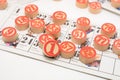 Traditional italian game tombola bingo with numbers and cards fun enjoi play player