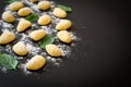 Traditional Italian gnocchi pasta - uncooked Royalty Free Stock Photo