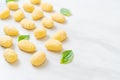 Traditional Italian gnocchi pasta - uncooked Royalty Free Stock Photo