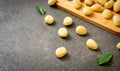 Traditional Italian gnocchi pasta - uncooked Royalty Free Stock Photo