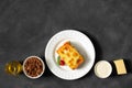 Traditional Italian lasagna made with minced beef Royalty Free Stock Photo
