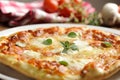 Traditional Italian Margherita pizza Royalty Free Stock Photo