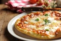 Traditional Italian Margherita pizza Royalty Free Stock Photo