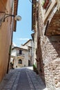 Traditional italian medieval historic alley of beautiful little Royalty Free Stock Photo