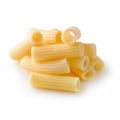 Traditional italian pasta Boil until cooked isolated over white background Royalty Free Stock Photo