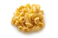 Traditional Italian pasta campanelle isolate on white background Royalty Free Stock Photo