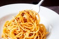Traditional Italian pasta dish known as Poor Man`s Pasta. Royalty Free Stock Photo