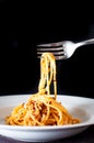 Traditional Italian pasta dish known as Poor Man`s Pasta. Royalty Free Stock Photo