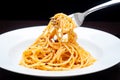 Traditional Italian pasta dish known as Poor Man`s Pasta. Royalty Free Stock Photo