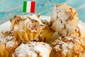 Traditional italian pastries soffioni Royalty Free Stock Photo