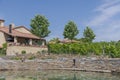 Italian style house with vineyard Royalty Free Stock Photo