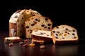 traditional Italian sweet bread, elegantly displayed on a table.