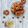 Traditional Italian wine donuts Ciambelle al Vino. Royalty Free Stock Photo