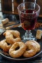 Traditional Italian wine donutsCiambelle al Vino. Royalty Free Stock Photo