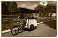 a traditional itinerant cart for the sale of ice cream