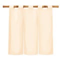 Traditional japan curtain on bamboo stick in cartoon style isolated on white background. Customer entrance cloth