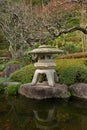 Traditional japanease garden lamp Royalty Free Stock Photo