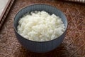 Traditional Japanese bowl with white rice Royalty Free Stock Photo