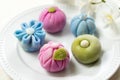 Japanese traditional confectionery cake wagashi Royalty Free Stock Photo